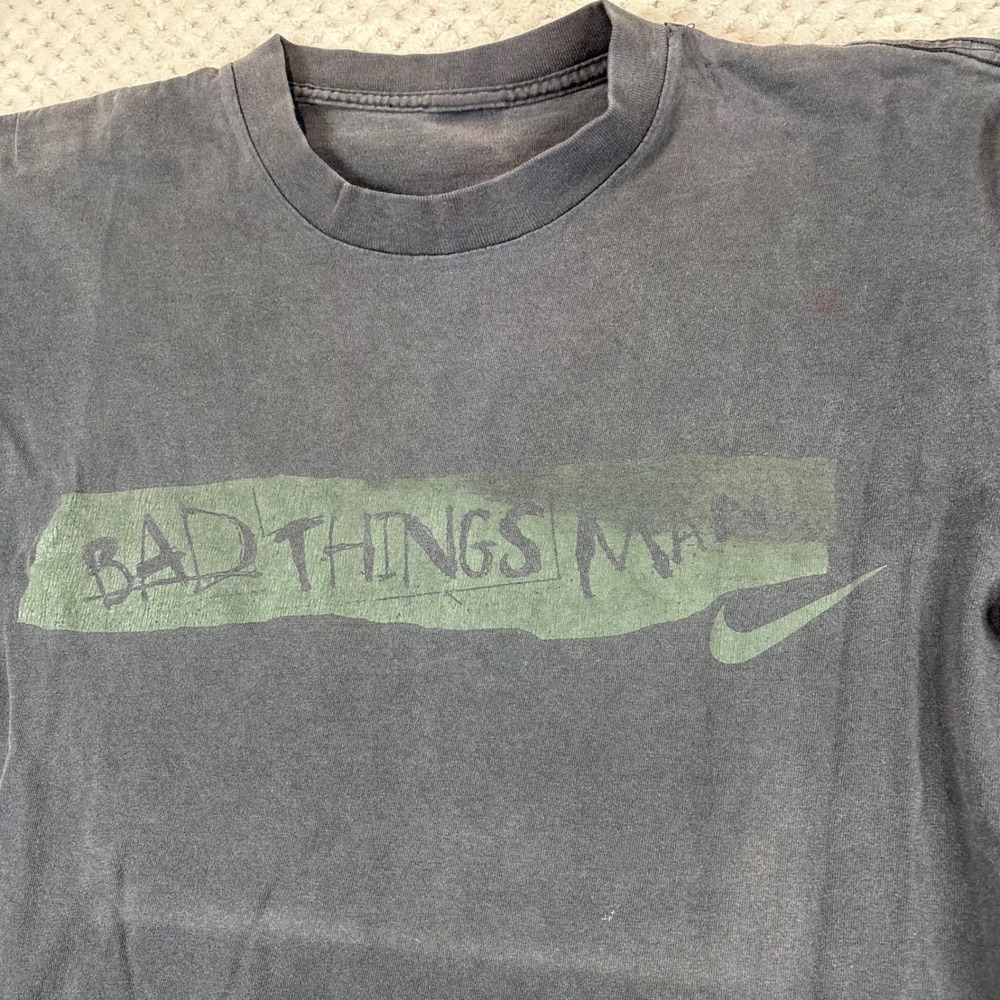 Vintage Nike Tee Distressed Thrashed Grunge Size Measured